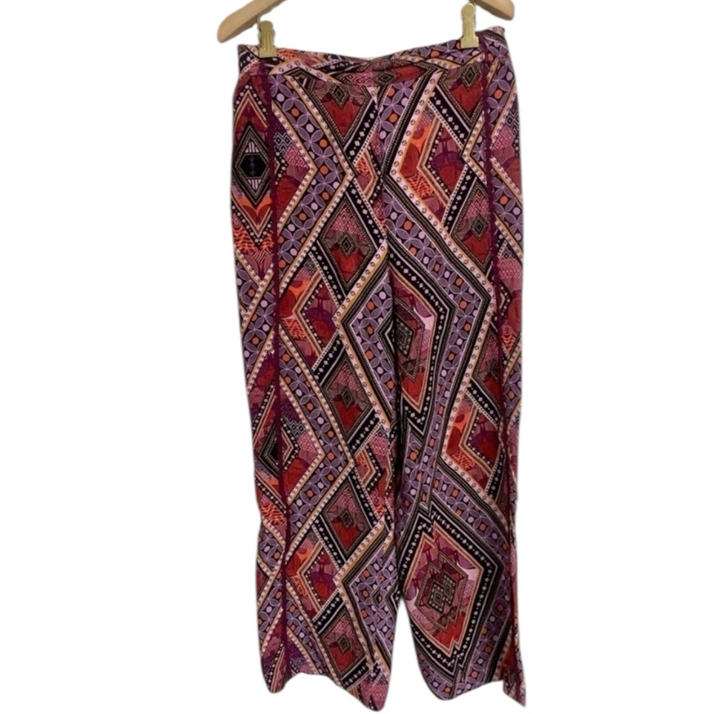 ANTHROPOLOGIE Layla Whimsical Bohemian Wide-Leg Pants High‎ Rise Women Size 4 - Picture 4 of 10